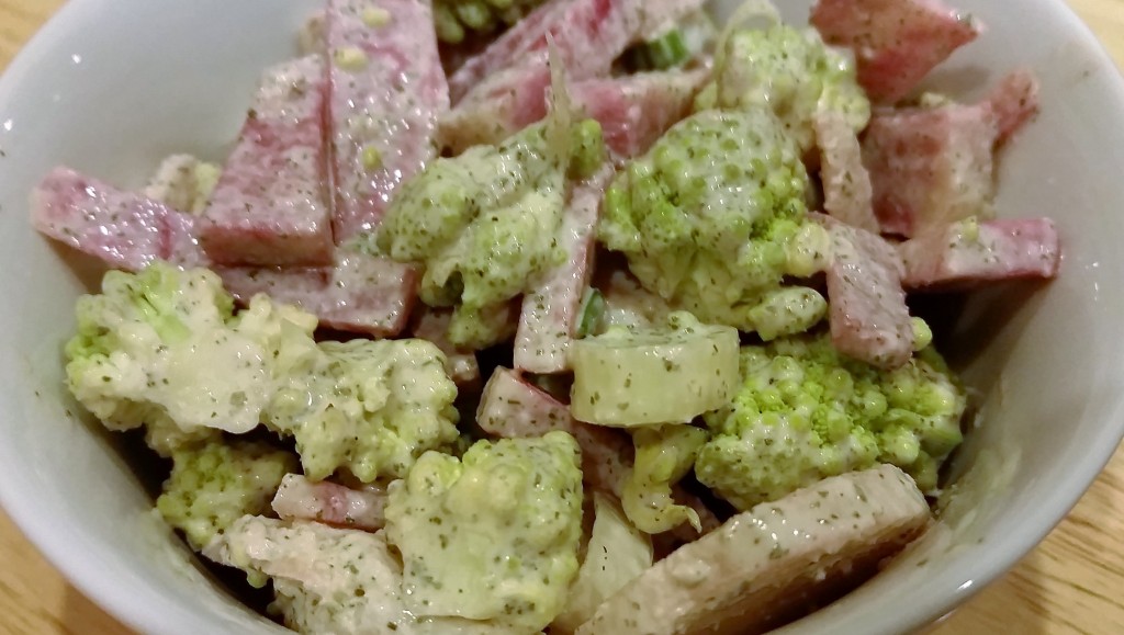 Romanesco Crunch Salad - EatinWithYiayYia.com