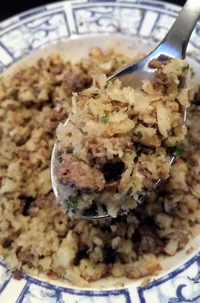 Low Fat, Starch Free Dirty Rice - EatinWithYiaYia.com